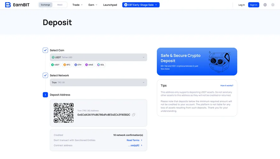 EarnBIT — Quick Exchange