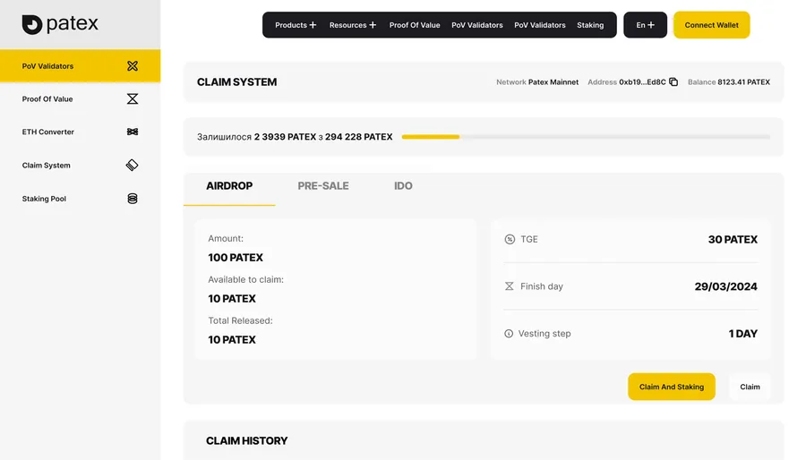 Patex — Proof of Value and PoV Validators