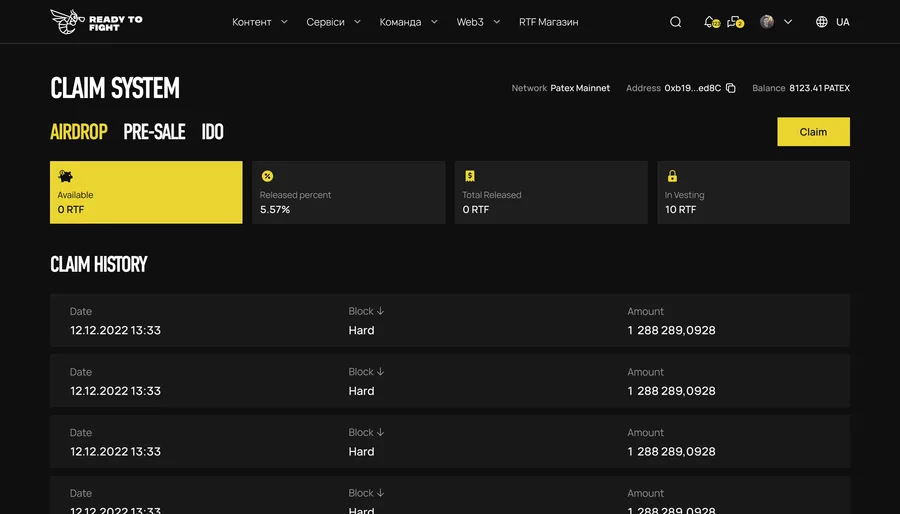Ready to Fight — RTF Chain and the RTF token