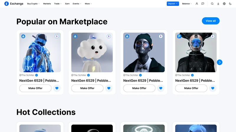 Spot, Futures & P2P Exchange — NFT marketplace