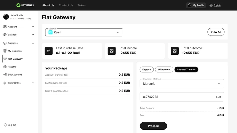 Payments, Cards & Gateways — Fiat gateway